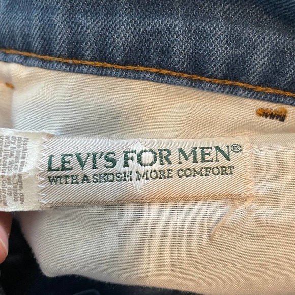 Vintage Levi’s For Men Skosh More Comfort Orange Tab Denim Jeans Mens 36 / 37 - Picture 8 of 16